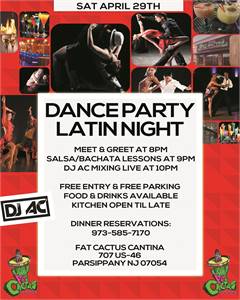 Dance Party Latin Night! Free Salsa & Bachata Lessons - DJ Mix - Free Entry