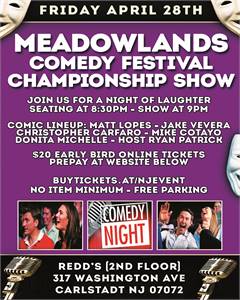 Comedy Show At Redd's! Free Parking! Early Bird Tickets!
