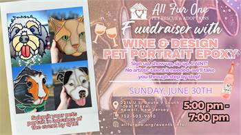 Wine & Design Pet Portrait Epoxy - Fundraiser for All Fur One Pet Rescue at Wine & Design Studio