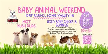 NJSH Pet Rescue Pet Adoptions at Baby Animal Weekend at Ort Farms 