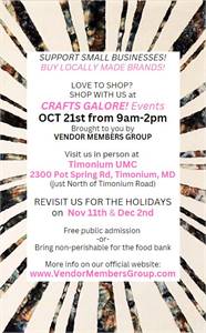 Vendor Members Group presents CRAFTS GALORE! Event series