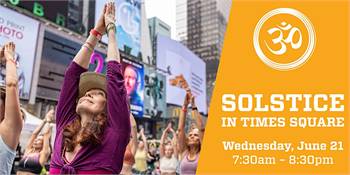 Yogis Returns To Time Square For 21st Annual Solstice: Mind Over Madness Yoga